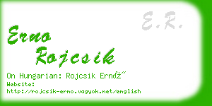 erno rojcsik business card